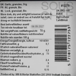 Online Organic Italian Garlic Granules, 70g Italian Ingredients|Herbs & Spices