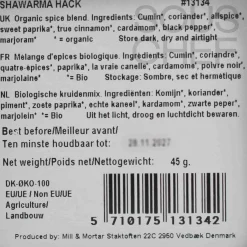Sale Organic Shawarma Hack, 45g Ingredients Brands|Middle Eastern Ingredients