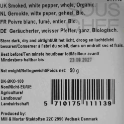 Online Organic Smoked White Pepper, 50g Ingredients Brands|Chinese Ingredients