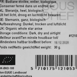 Online Organic Star Anise, 30g Ingredients Brands|Chinese Ingredients