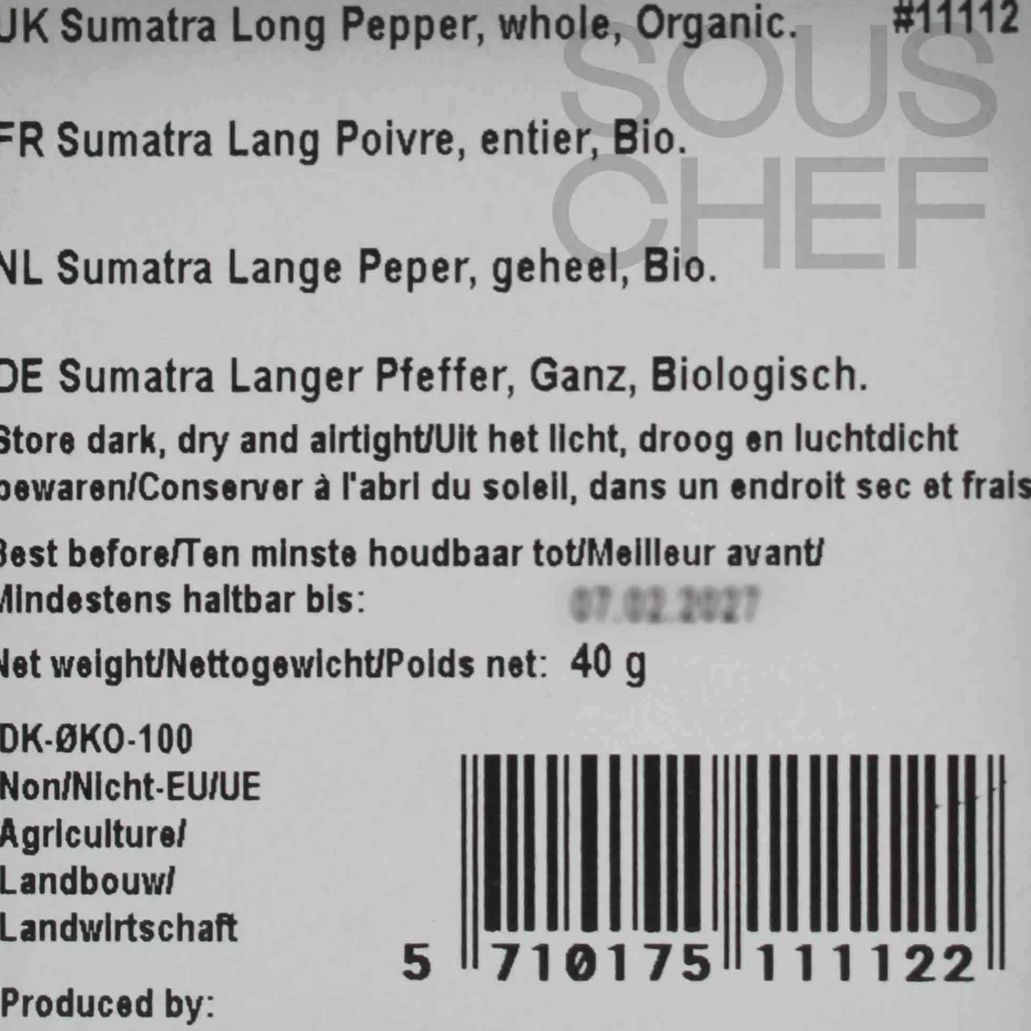 Outlet Organic Sumatra Long Pepper, 40g Indian Ingredients|Herbs & Spices