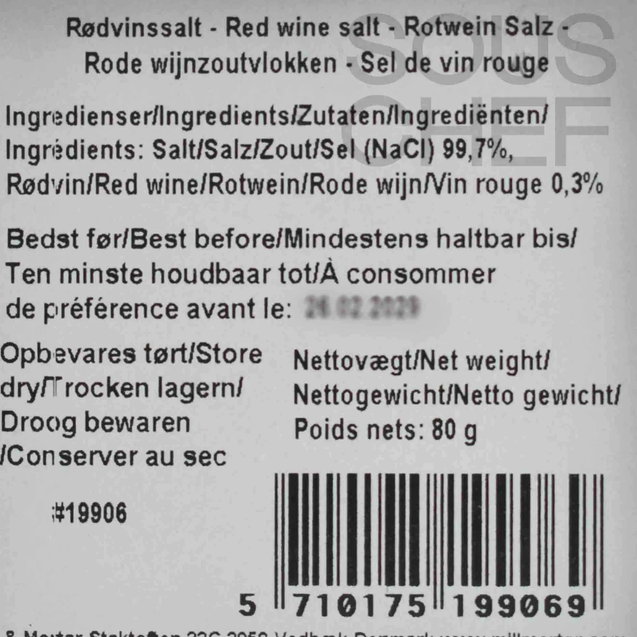 Sale Red Wine Salt Flakes, 80g Ingredients Brands|French Ingredients