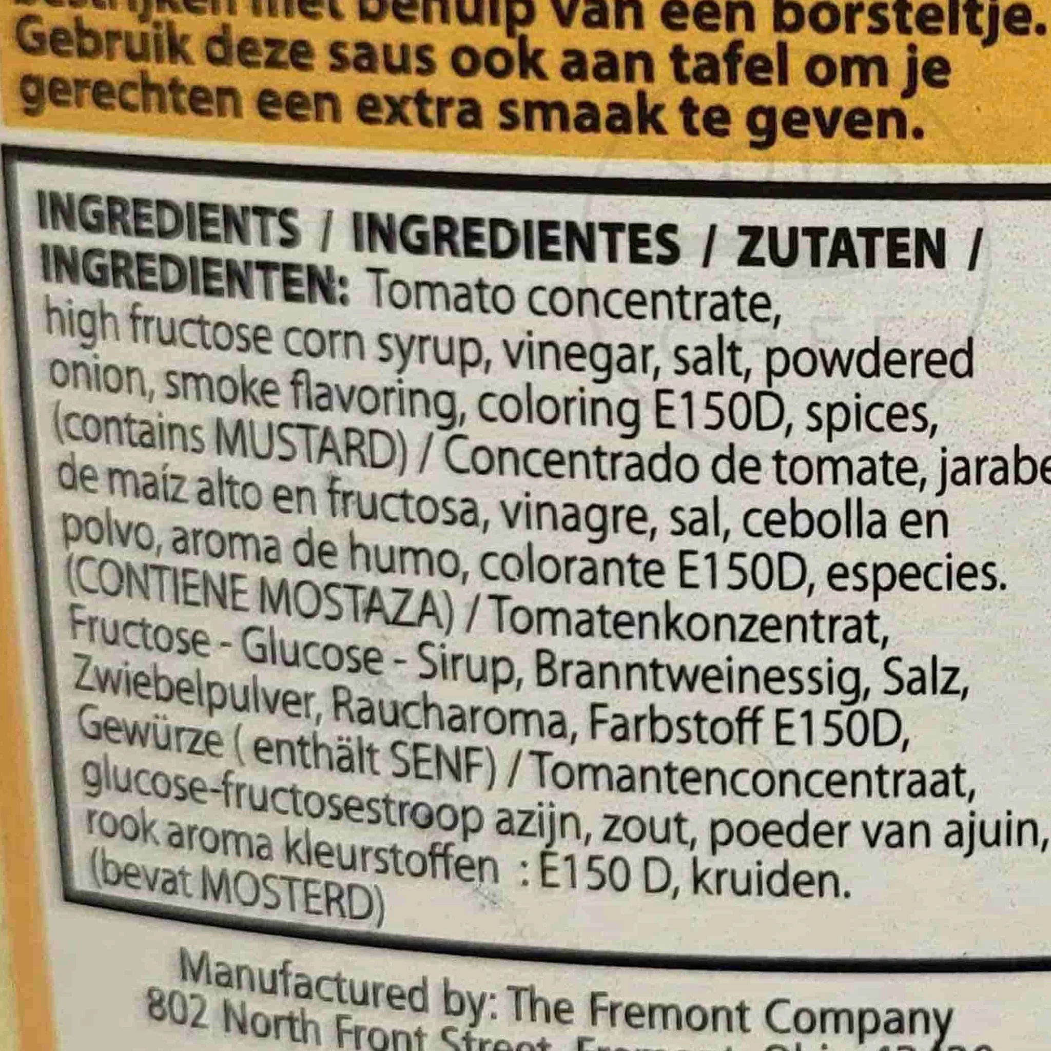 Discount Bbq Sauce Original, 510g Ingredients Brands|Sauces & Condiments