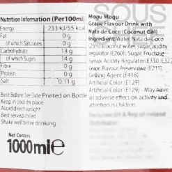 Best Nata De Coco Grape Drink, 1 Litre Ingredients Brands|Southeast Asian Ingredients