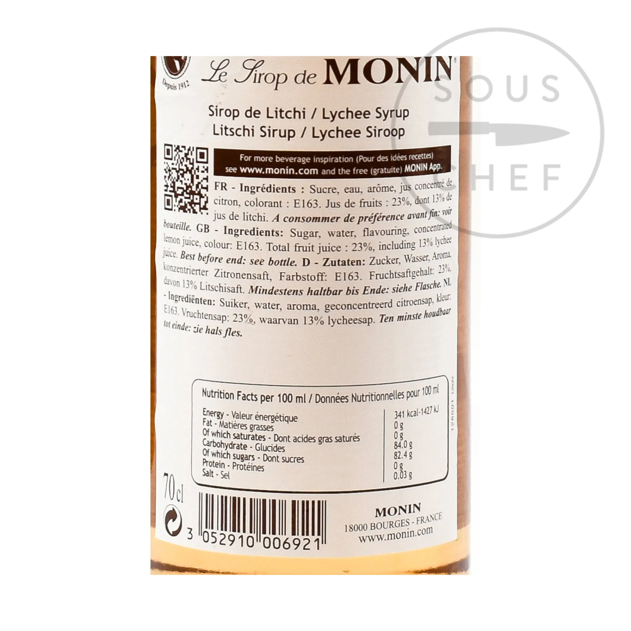 Sale Lychee Syrup 70cl Ingredients Brands|Drinks