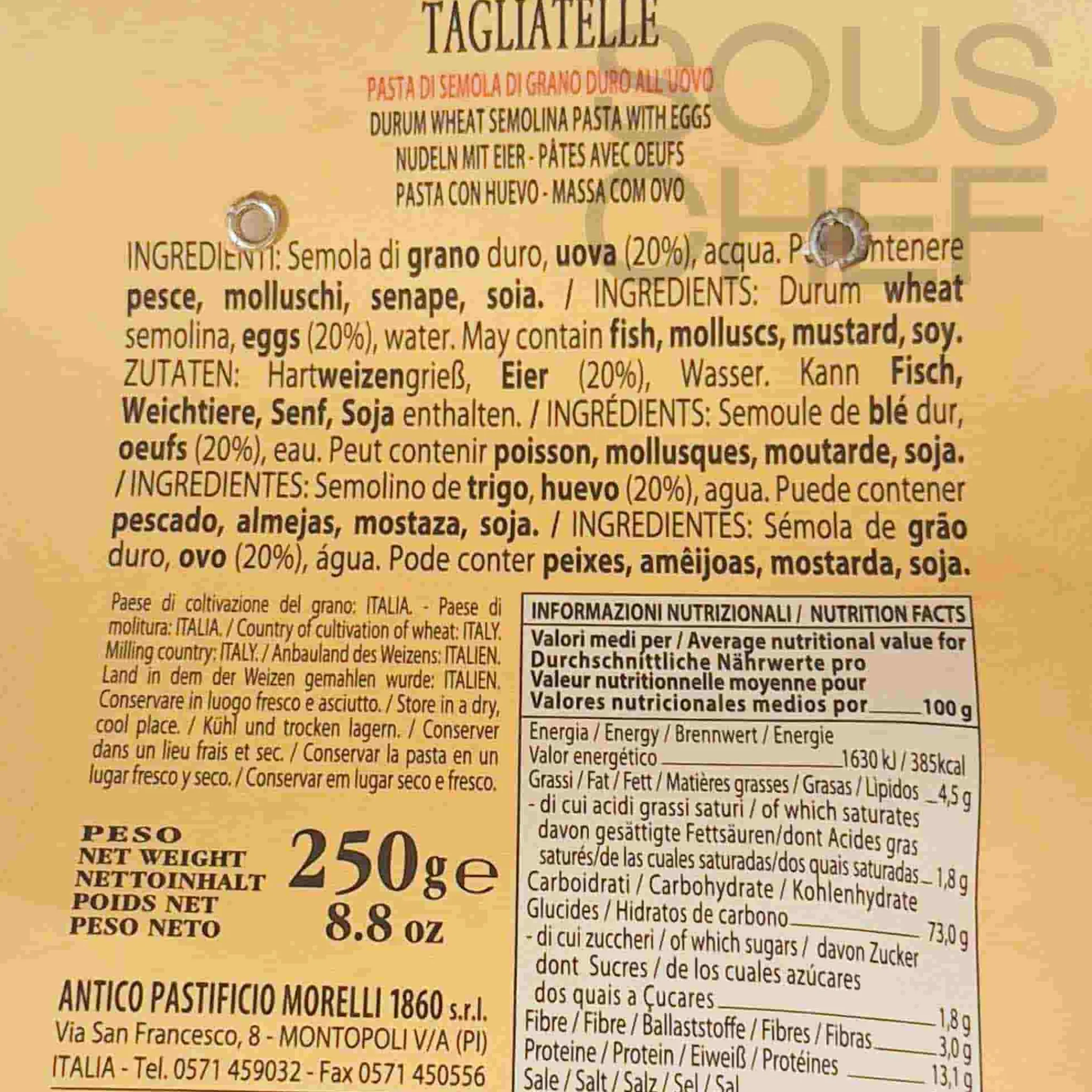 Hot Tagliatelle Eggs Matassa Pasta, 250g Ingredients Brands|Italian Ingredients