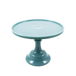 New Georgia Blue Milk Glass Cake Stand 10" Tableware Brands|American Ingredients