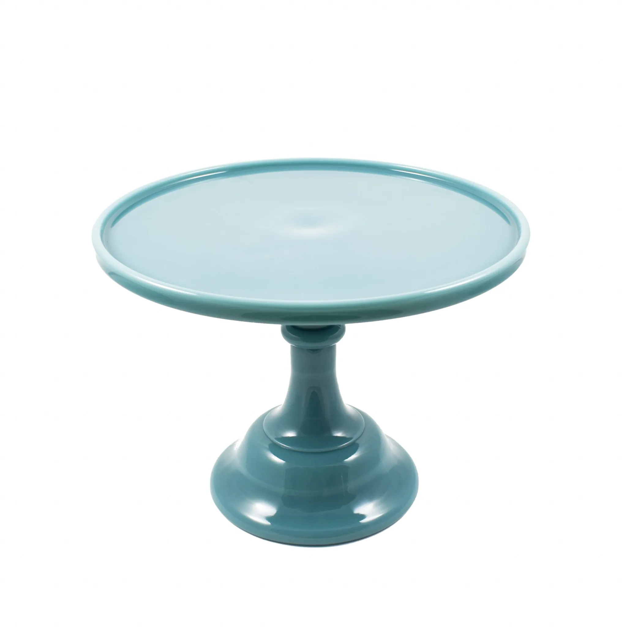 New Georgia Blue Milk Glass Cake Stand 10" Tableware Brands|American Ingredients