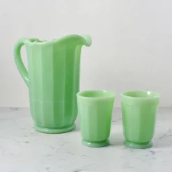 New Jade Milk Glass Pitcher American Ingredients|Jugs & Bottles