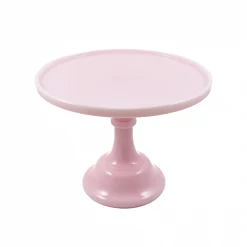 Discount Pink Milk Glass Cake Stand 10" Serveware|American Ingredients