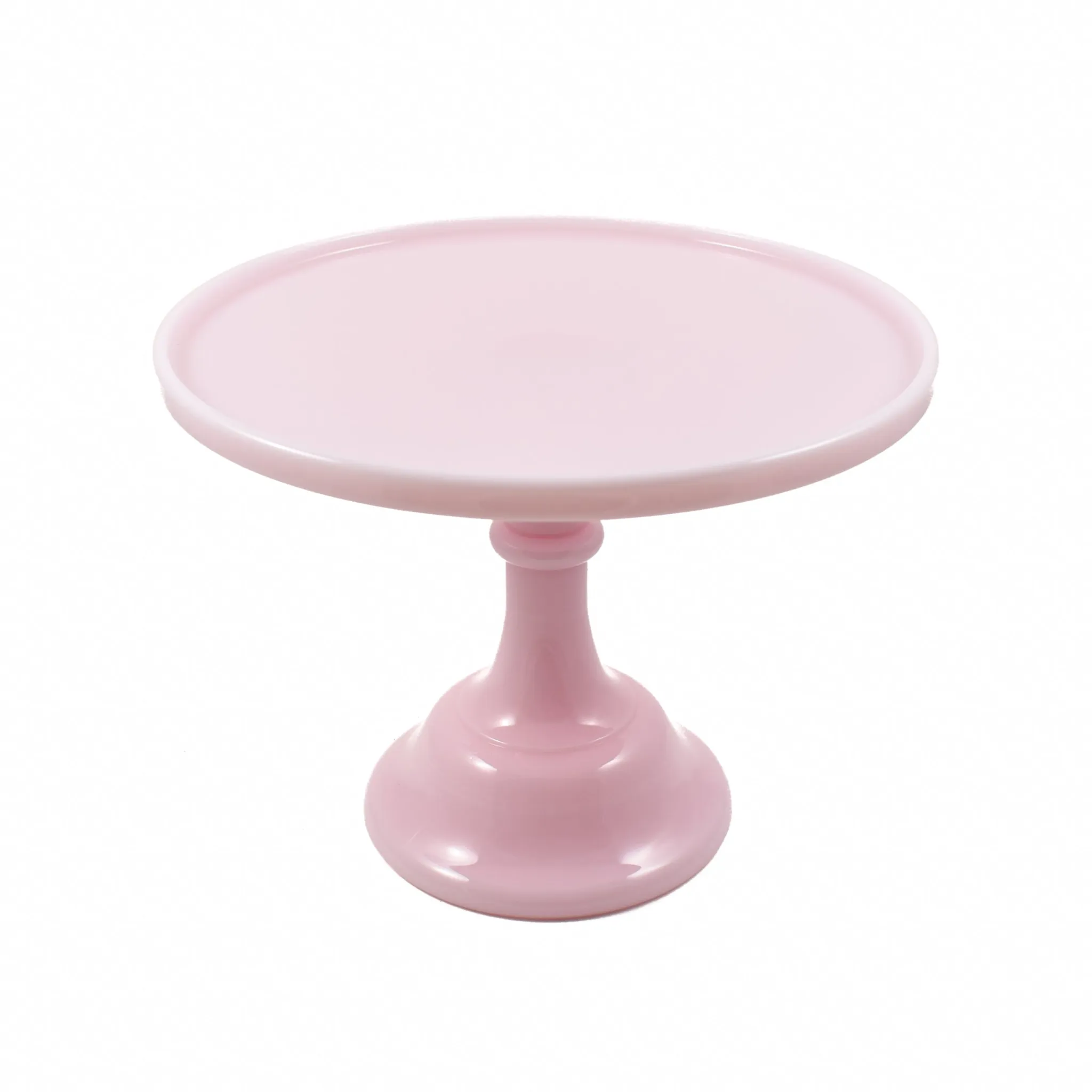 Discount Pink Milk Glass Cake Stand 10" Serveware|American Ingredients