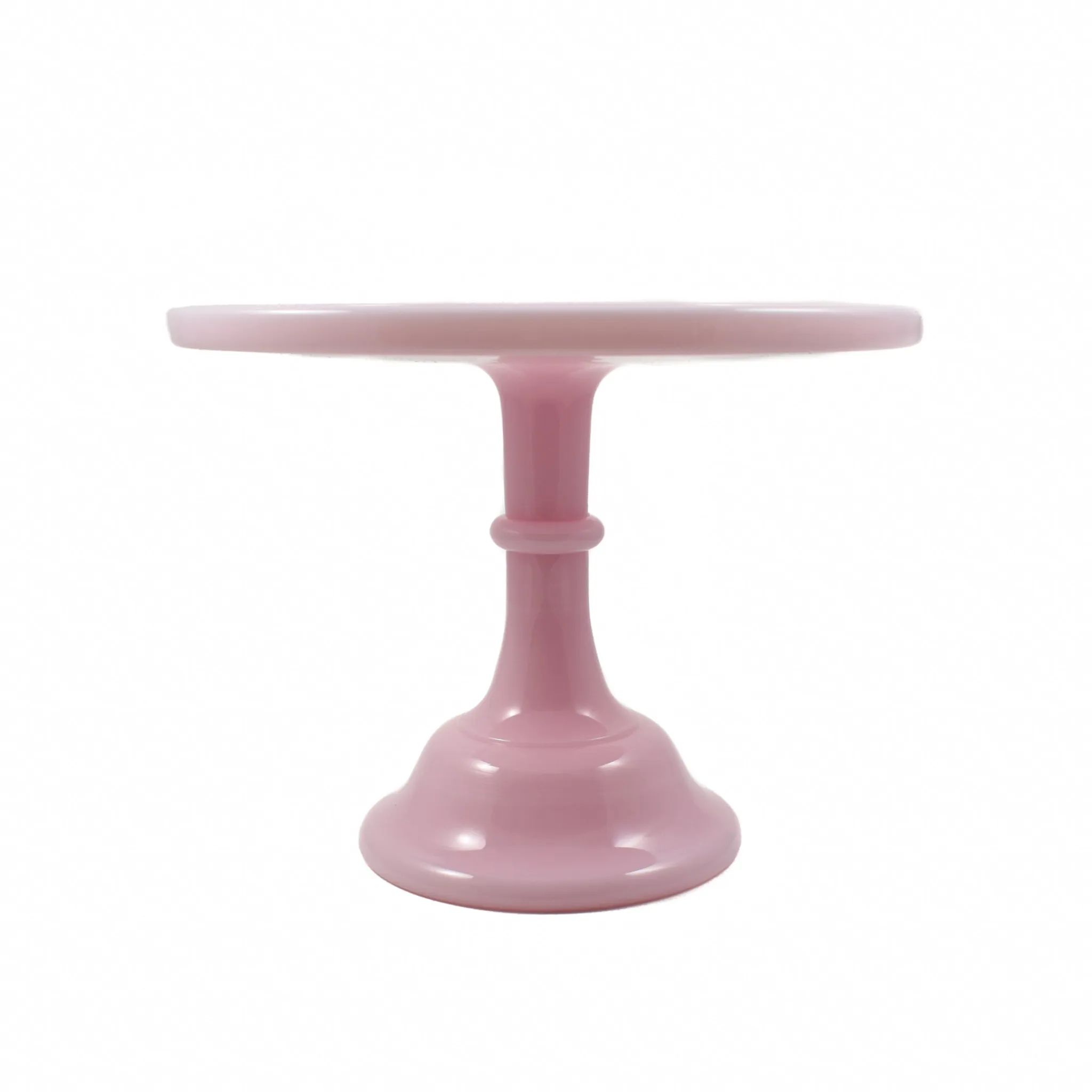 Discount Pink Milk Glass Cake Stand 10" Serveware|American Ingredients