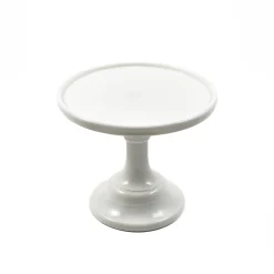 Hot White Milk Glass Cake Stand American Ingredients|Serveware