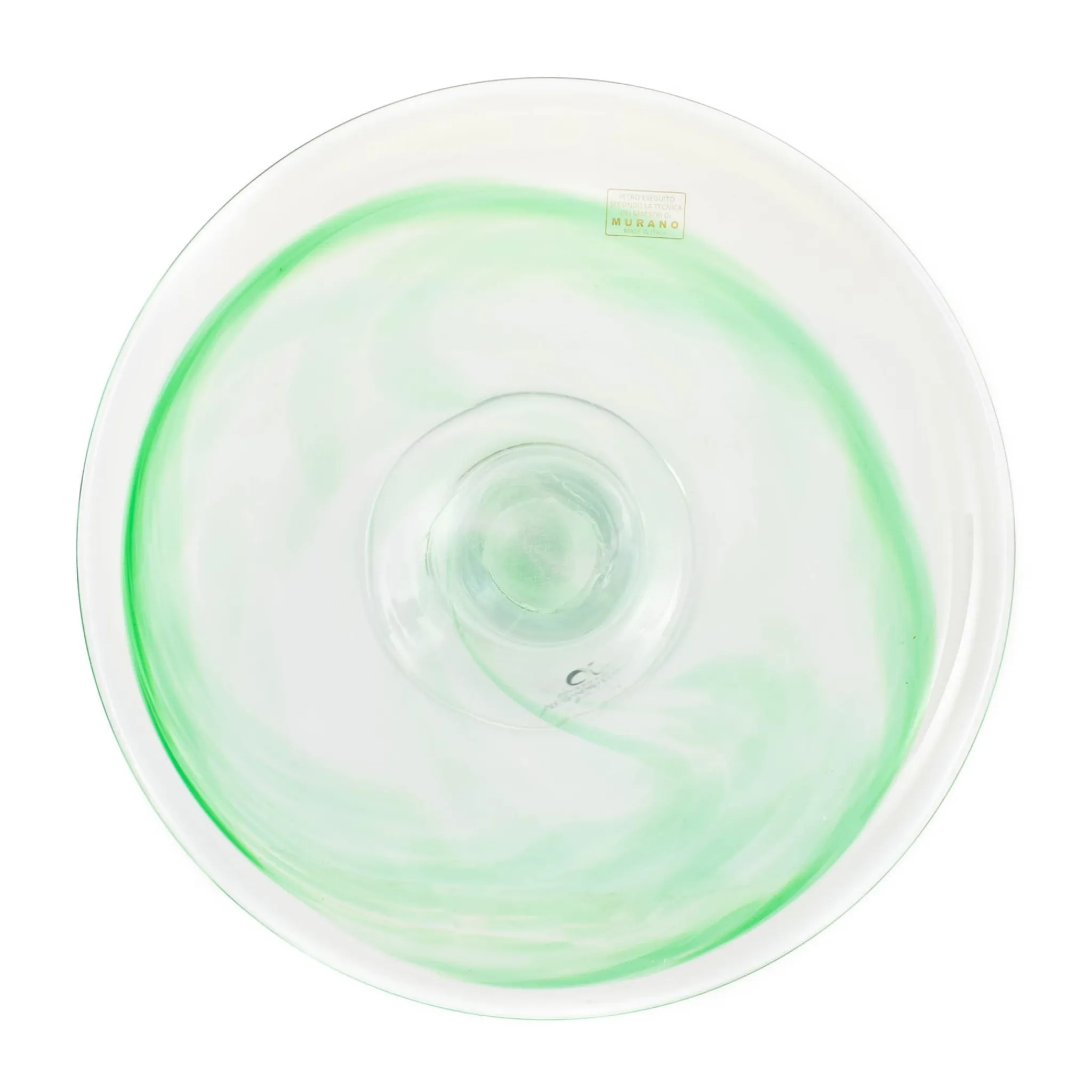 Discount Murano Glass Green Cake Stand, 25cm Tableware Brands