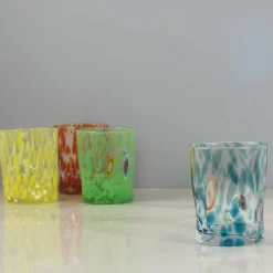 Discount Murano Glass Tumbler, Aquamarine Table Setting|Drinking Glasses