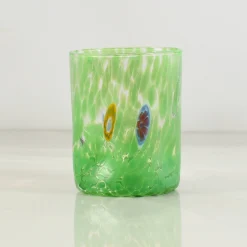 Best Murano Glass Tumbler, Green Table Setting|Drinking Glasses