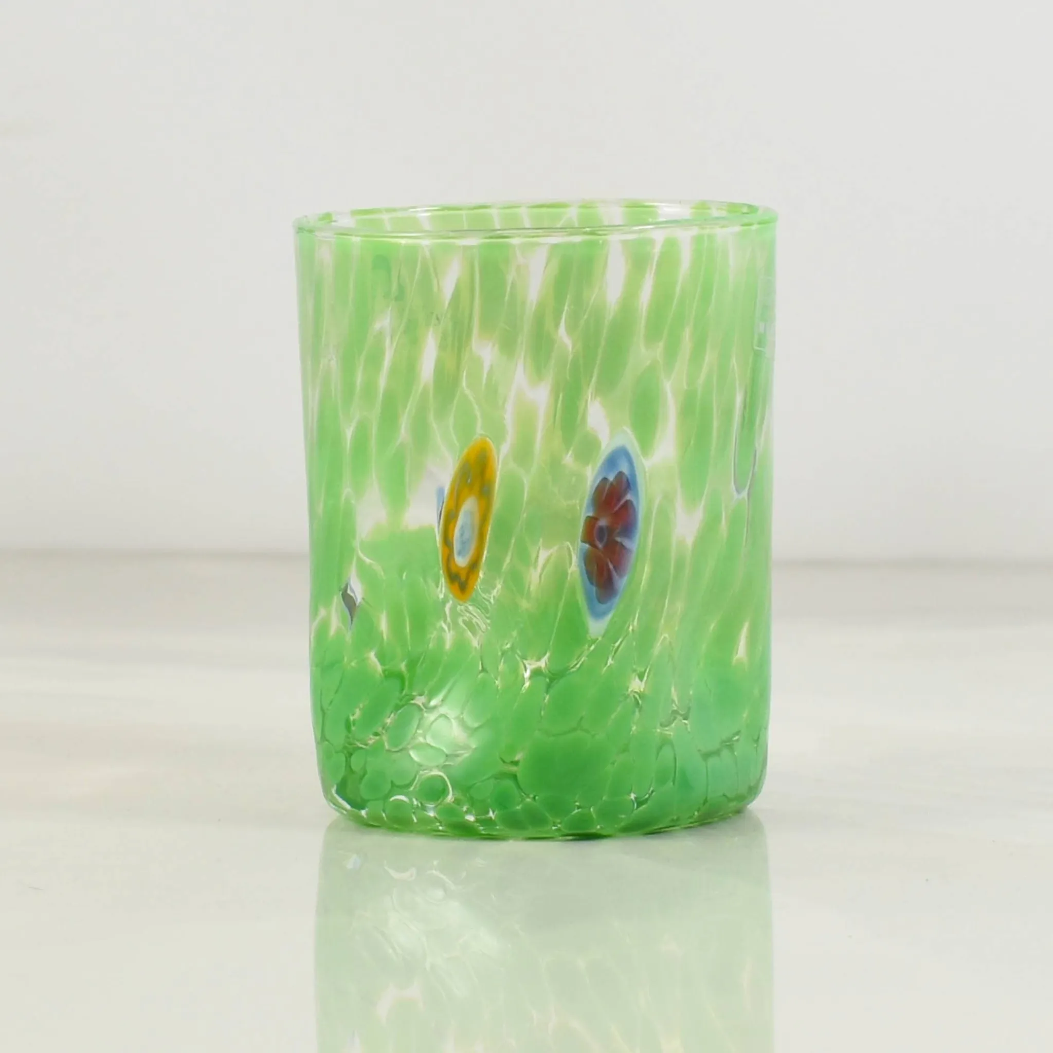 Best Murano Glass Tumbler, Green Table Setting|Drinking Glasses