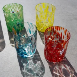 Clearance Murano Glass Tumbler, Yellow Table Setting|Drinking Glasses