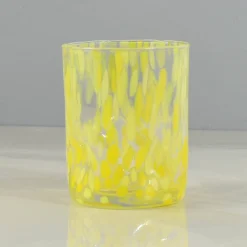 Clearance Murano Glass Tumbler, Yellow Table Setting|Drinking Glasses