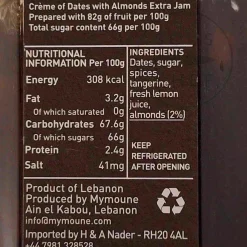 Hot Date & Almond Jam, 250g Ingredients Brands|Jam, Honey & Spreads