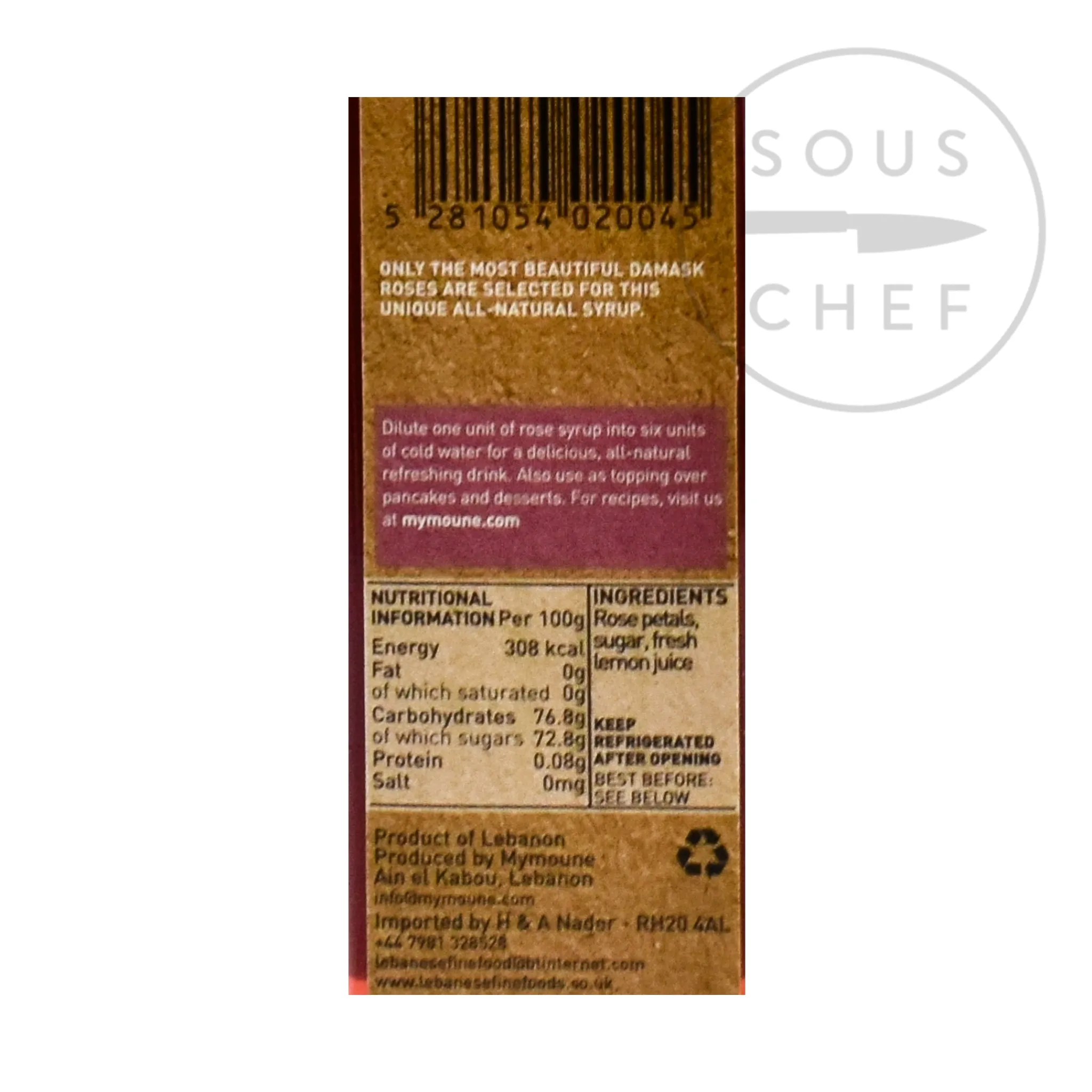 Hot Rose Syrup, 250ml Middle Eastern Ingredients|Drinks