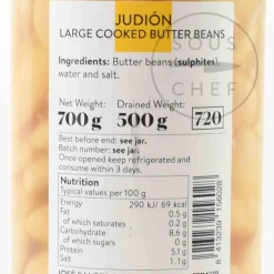 Navarrico Judion Large Butter Beans, 700g Spanish Ingredients|Pasta, Rice & Beans