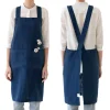 Discount Navy Crossback Linen Apron Kitchen Textiles & Clothing