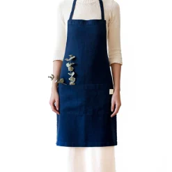Online Navy Daily Linen Apron Kitchen Textiles & Clothing