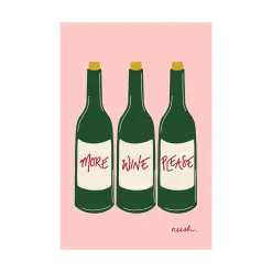 Hot More Wine Please Tea Towel Kitchen Textiles & Clothing