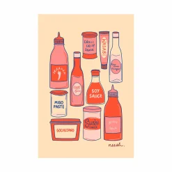Hot Saucy Tea Towel Kitchen Textiles & Clothing