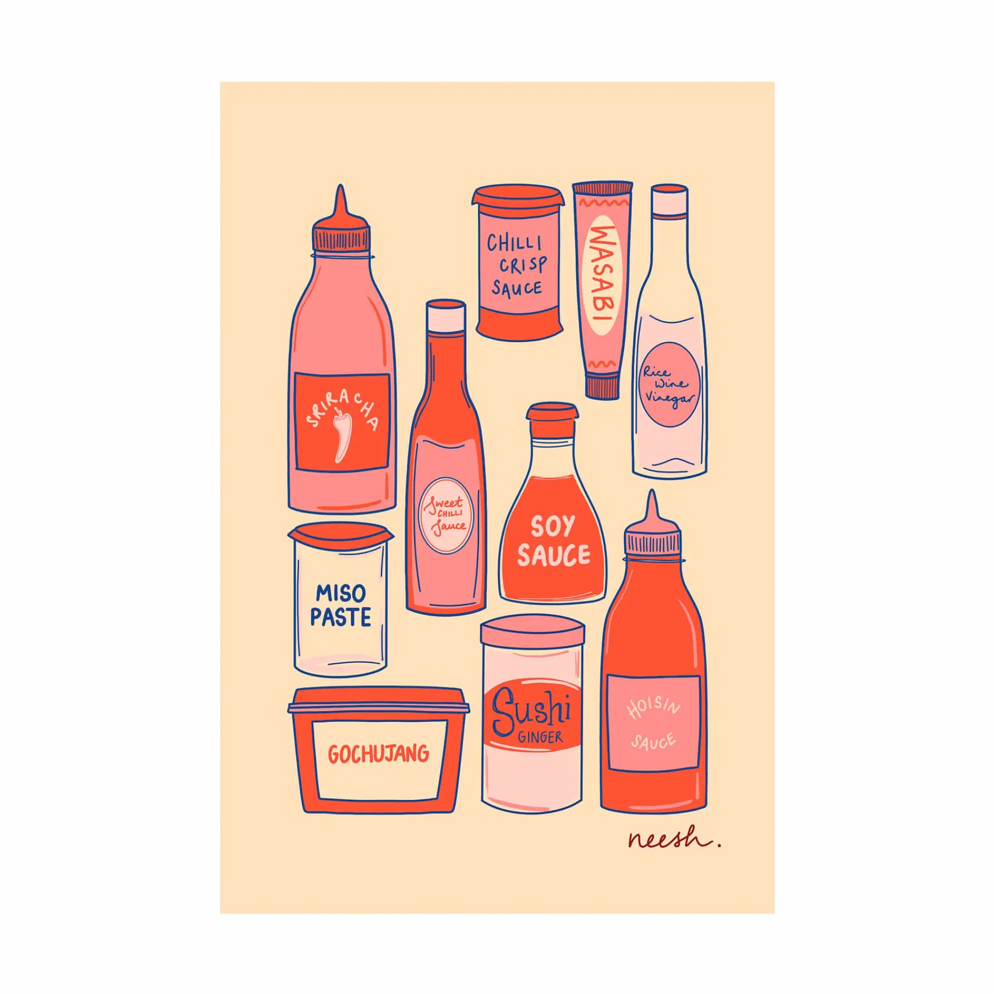 Hot Saucy Tea Towel Kitchen Textiles & Clothing