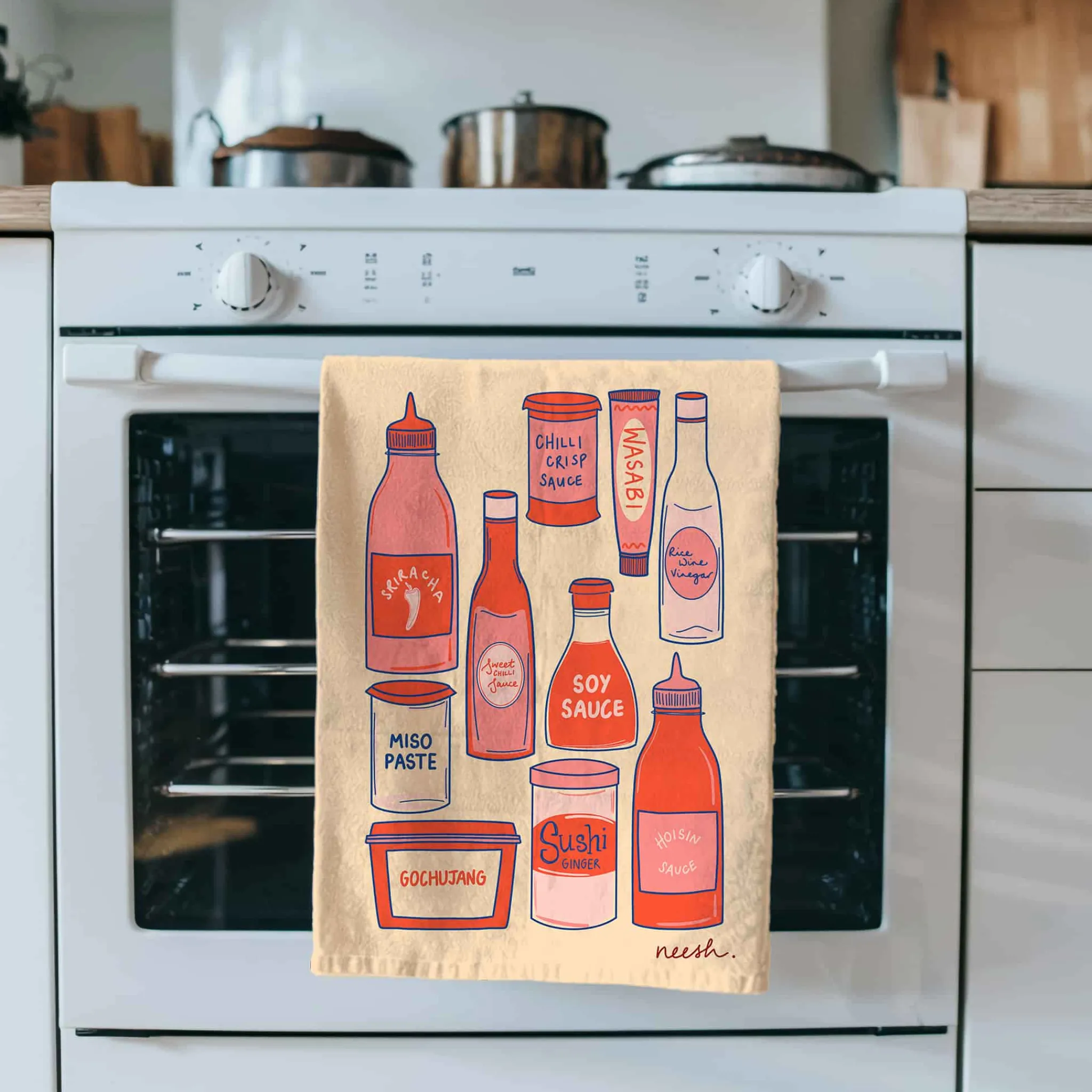 Hot Saucy Tea Towel Kitchen Textiles & Clothing