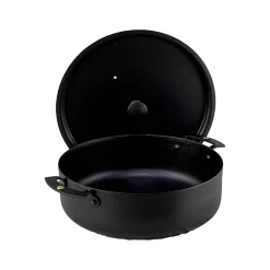 Discount Spun Iron Prospector Saute Pan with Lid, 9" Pots & Pans