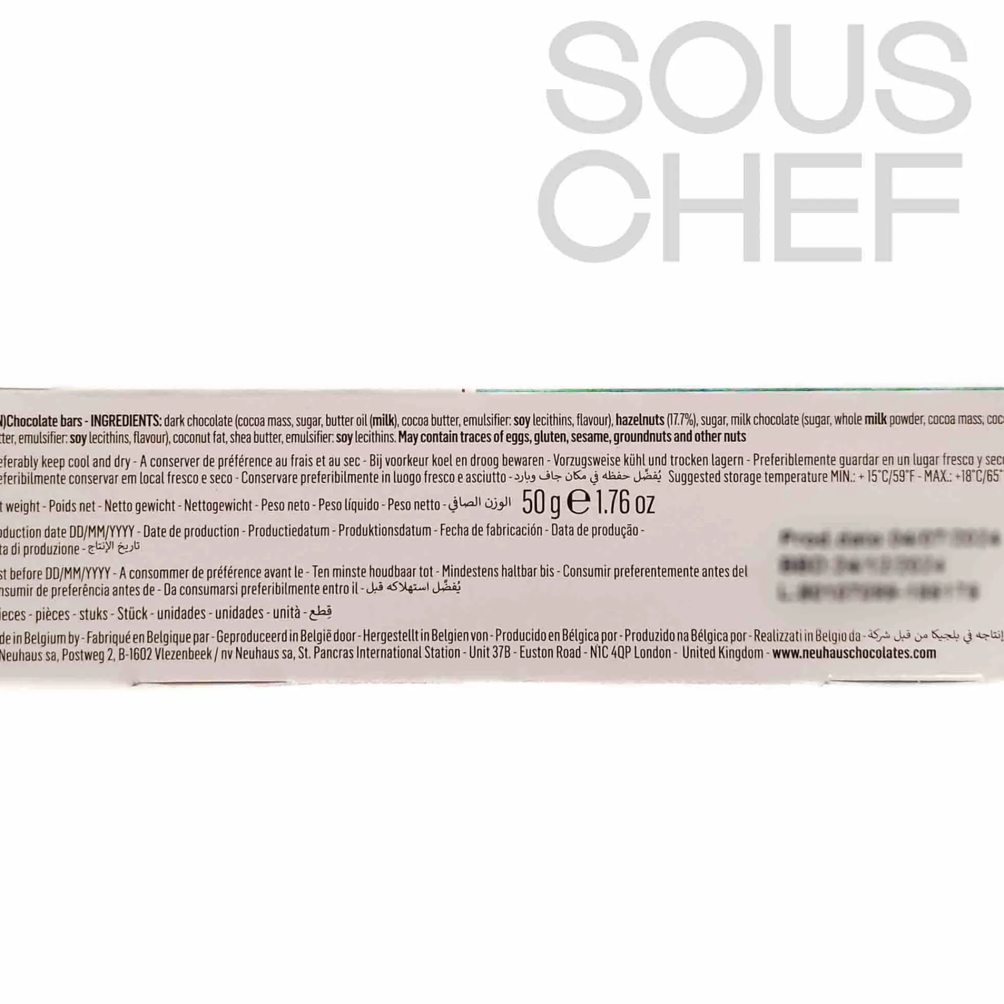 New Dark Chocolate Hazelnut Praline Bar, 50g Chocolate & Sweets|Ingredients Brands