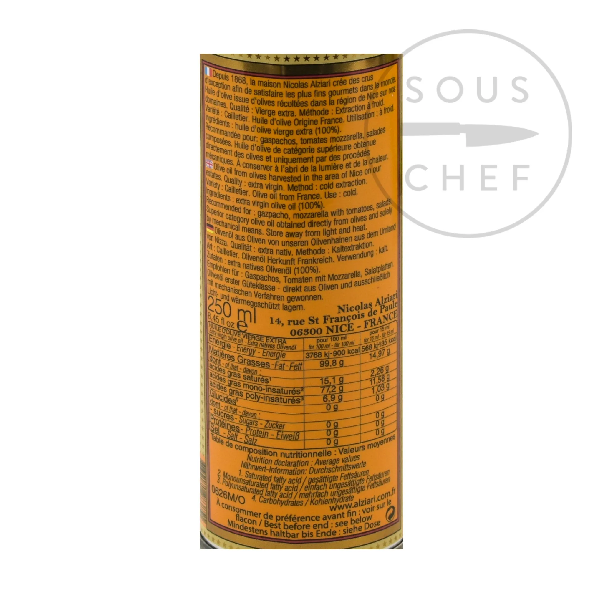 Online DOP 'Cuvee Cesar' Olive Oil from Provence, 250ml French Ingredients|Oil, Vinegar & Dressings