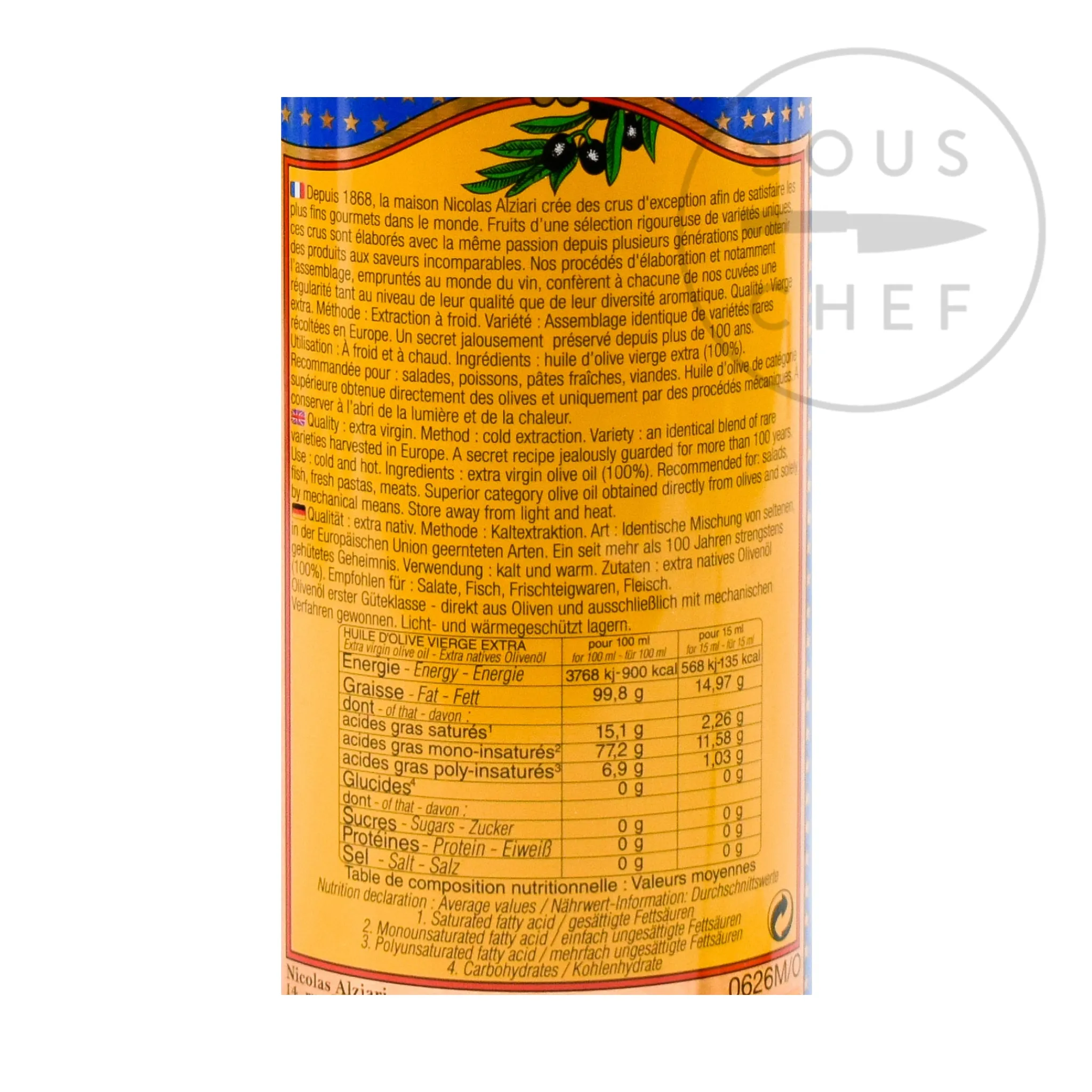 Clearance Fruity & Soft Cuvee Prestige Olive Oil French Ingredients|Oil, Vinegar & Dressings