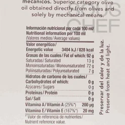 Discount Centenarium Premium Picual Extra Virgin Olive Oil, 500ml Ingredients Brands|Spanish Ingredients