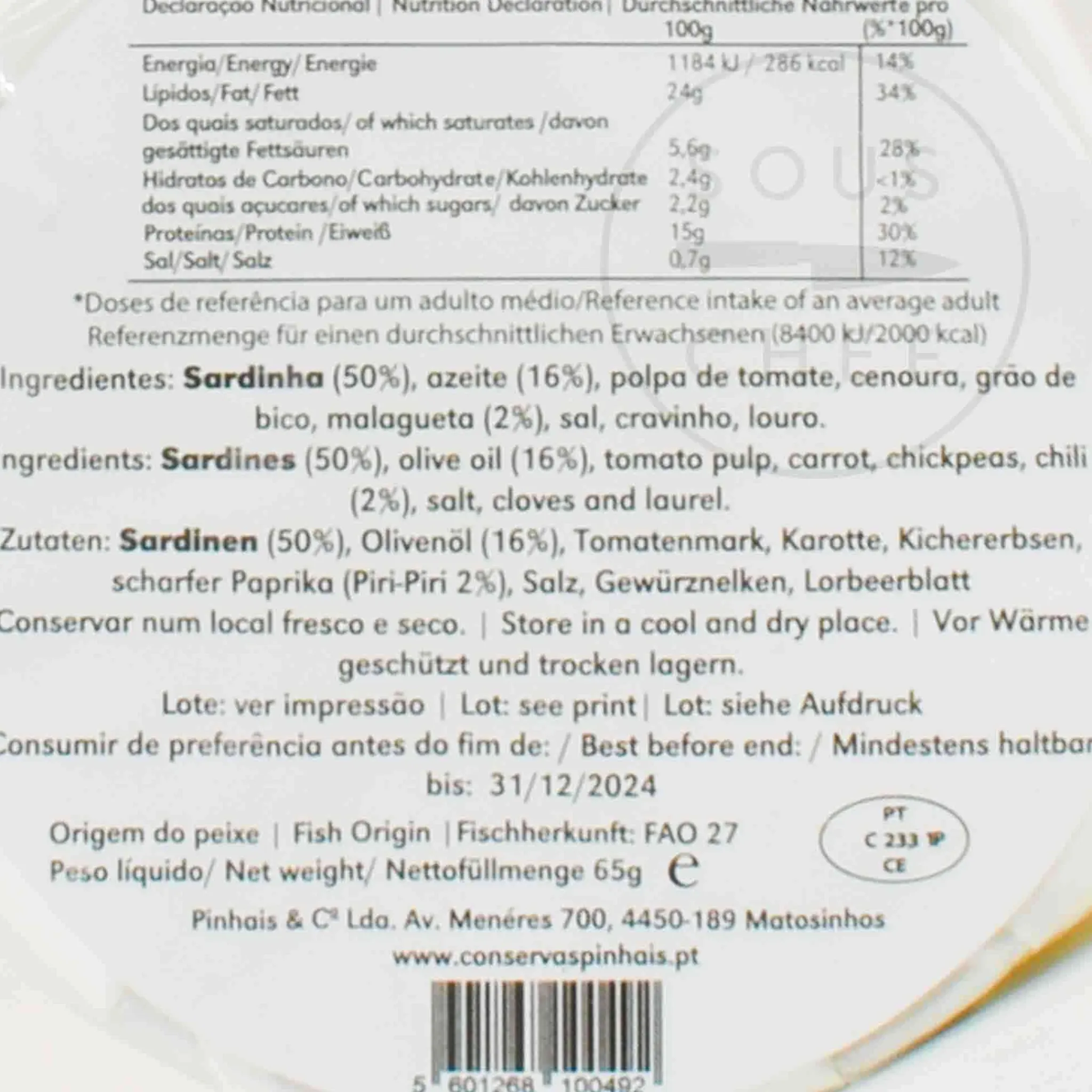 Sale Sardine Pate in Olive Oil, Spicy 65g Ingredients Brands|Tinned Fish & Seafood