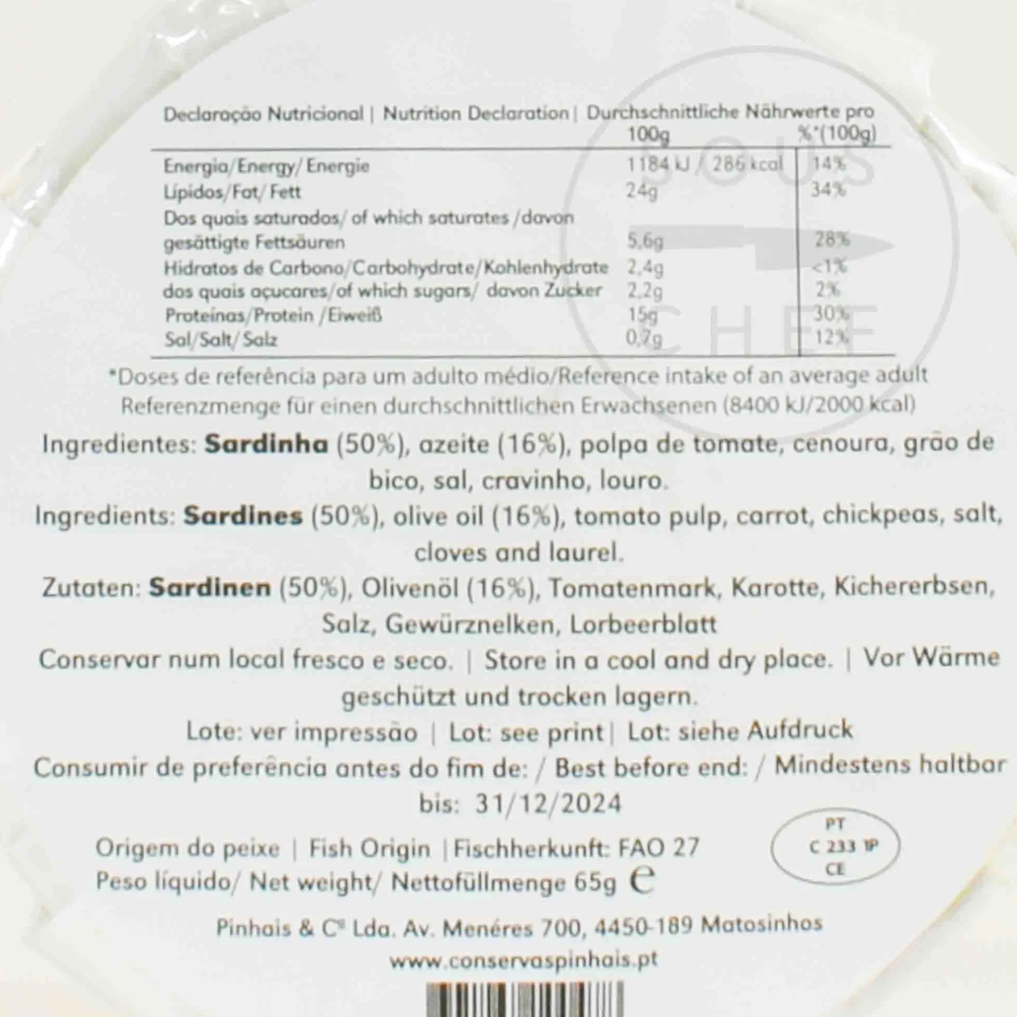 New Sardine Pate in Olive Oil, 65g Ingredients Brands|Tinned Fish & Seafood