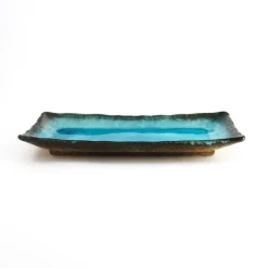 Online Oblong Turquoise Platter Korean Ingredients|Japanese Ingredients