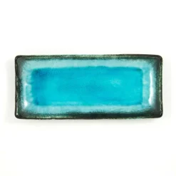 Online Oblong Turquoise Platter Korean Ingredients|Japanese Ingredients