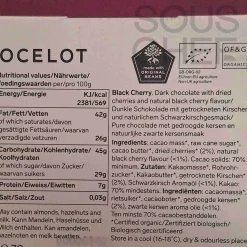 Best Organic Dark Chocolate & Black Cherry Chocolate Bar, 70g Made In The Uk|Chocolate & Sweets