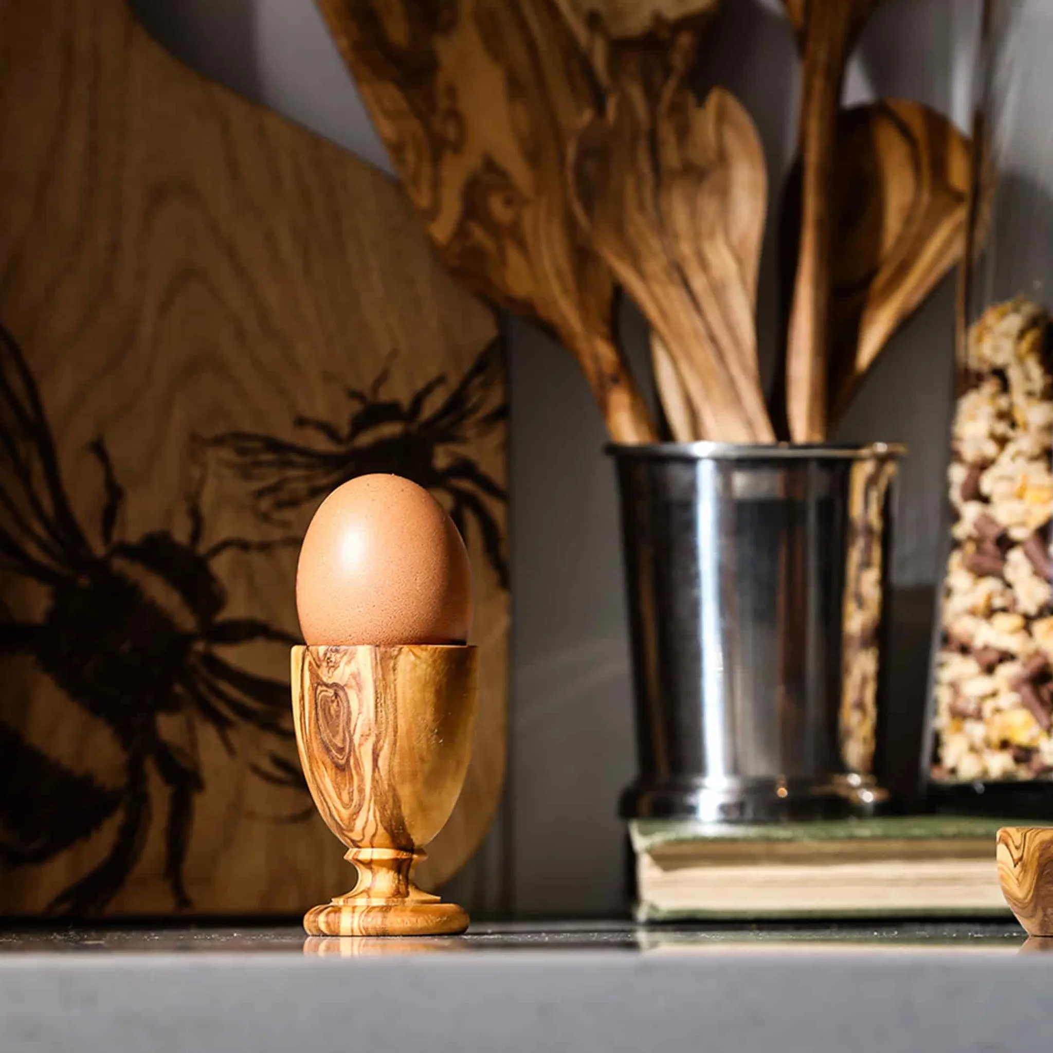 Clearance Olive Wood Egg Cup, 7.5cm Tableware Brands