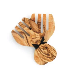 Outlet Olive Wood Salad Hands Set, 20cm Serveware|Tableware Brands