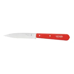 Clearance No 113 Red Beechwood Handle Serrated Paring Knife, 10cm Kitchen Knives