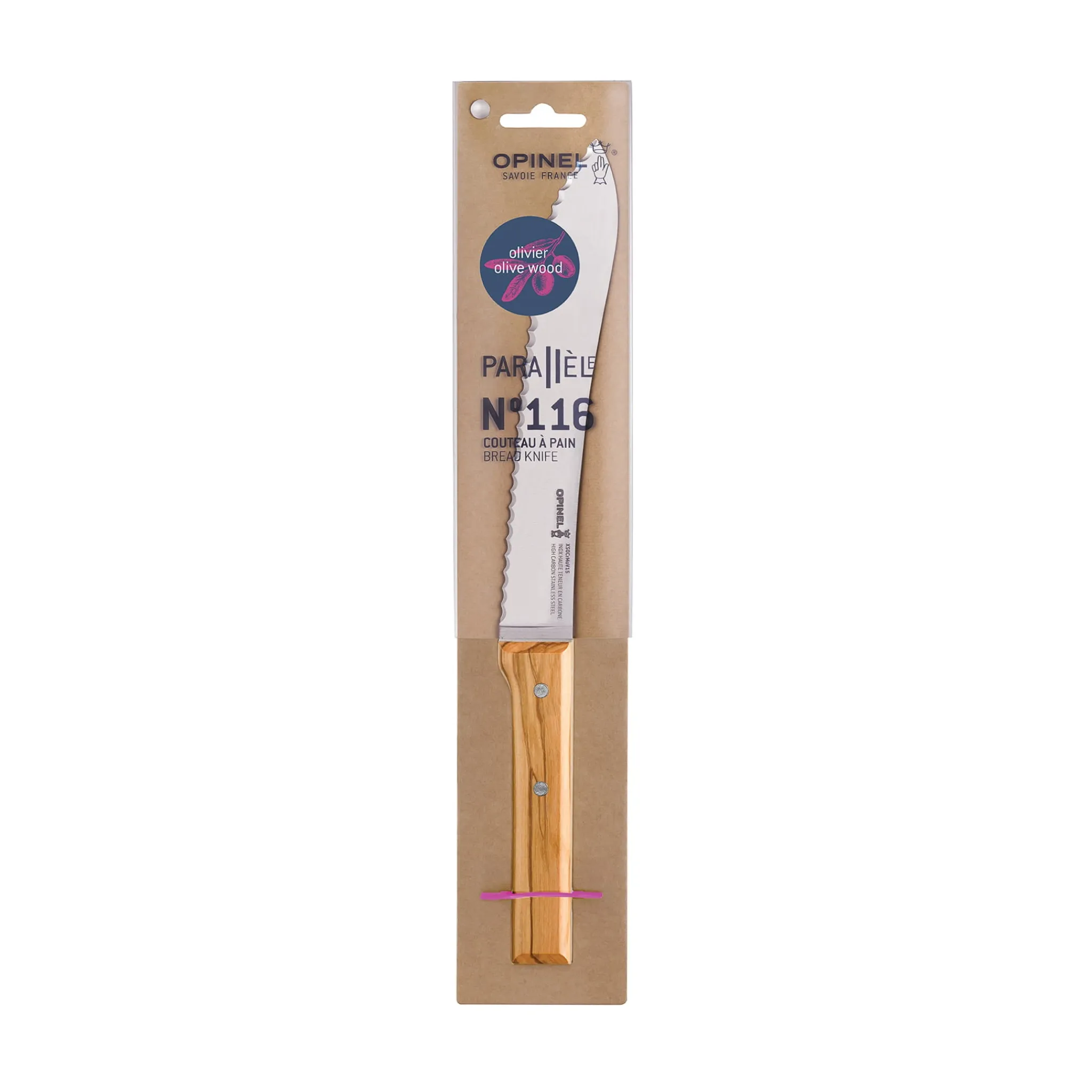 Discount Parallele Olive Wood Bread Knife, 21cm Kitchen Knives