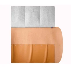 Hot Reclaimed Leather 8 Slot Knife Roll Kitchen Knives