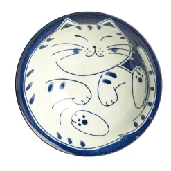 Hot Orange Lucky Cat Japanese Ramen Bowl, 21cm Japanese Ingredients|Crockery & Dinnerware