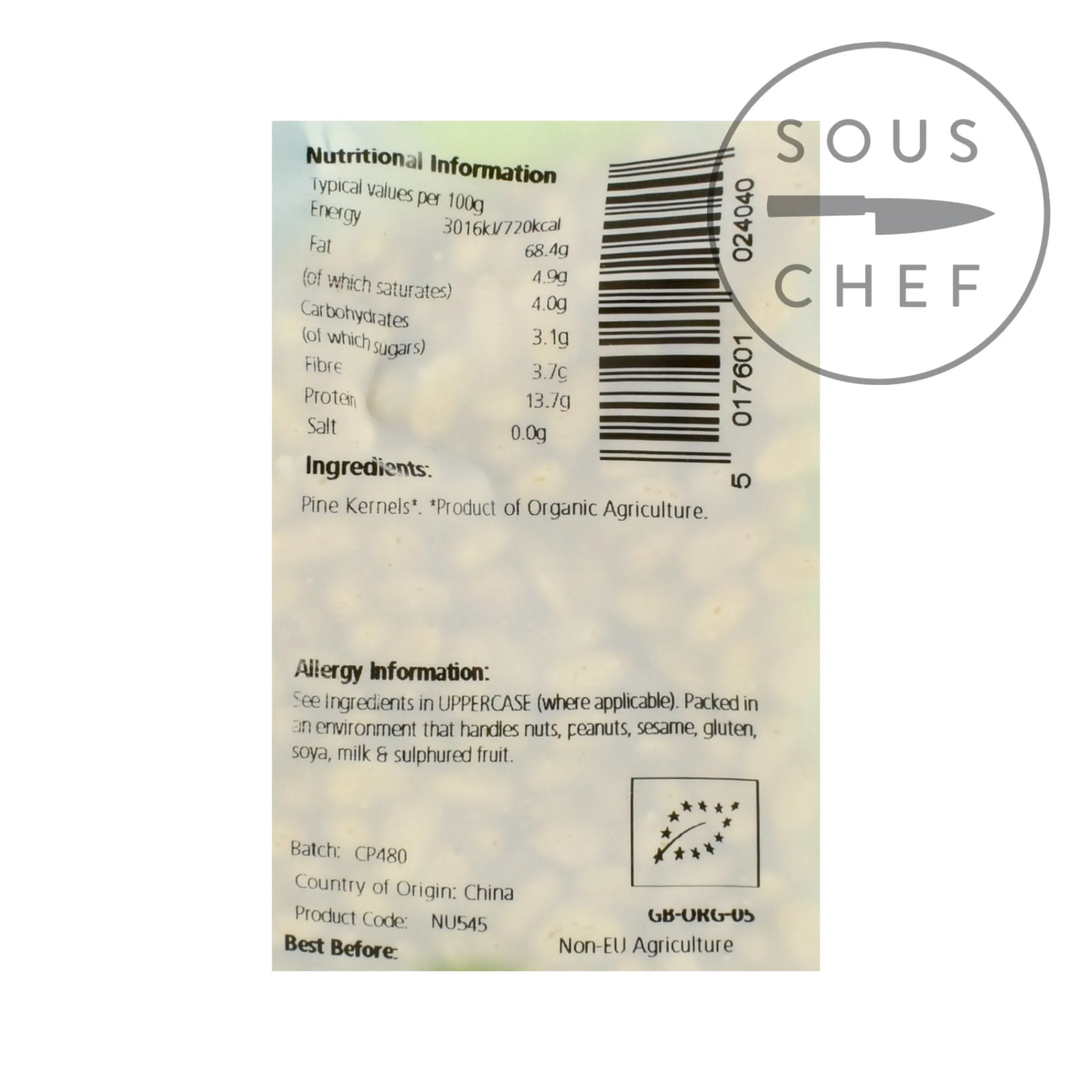 New Organic Pine Kernels, 125g Ingredients Brands|Baking Ingredients