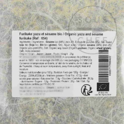 Organic Yuzu & Sesame Furikake, 25g Ingredients Brands|Japanese Ingredients